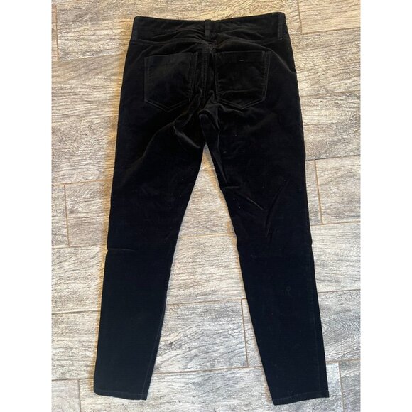 Banana Republic Velour Pants Skinny Ankle Pant Goth 26 Velvet NWOT Holiday Black - Picture 5 of 9
